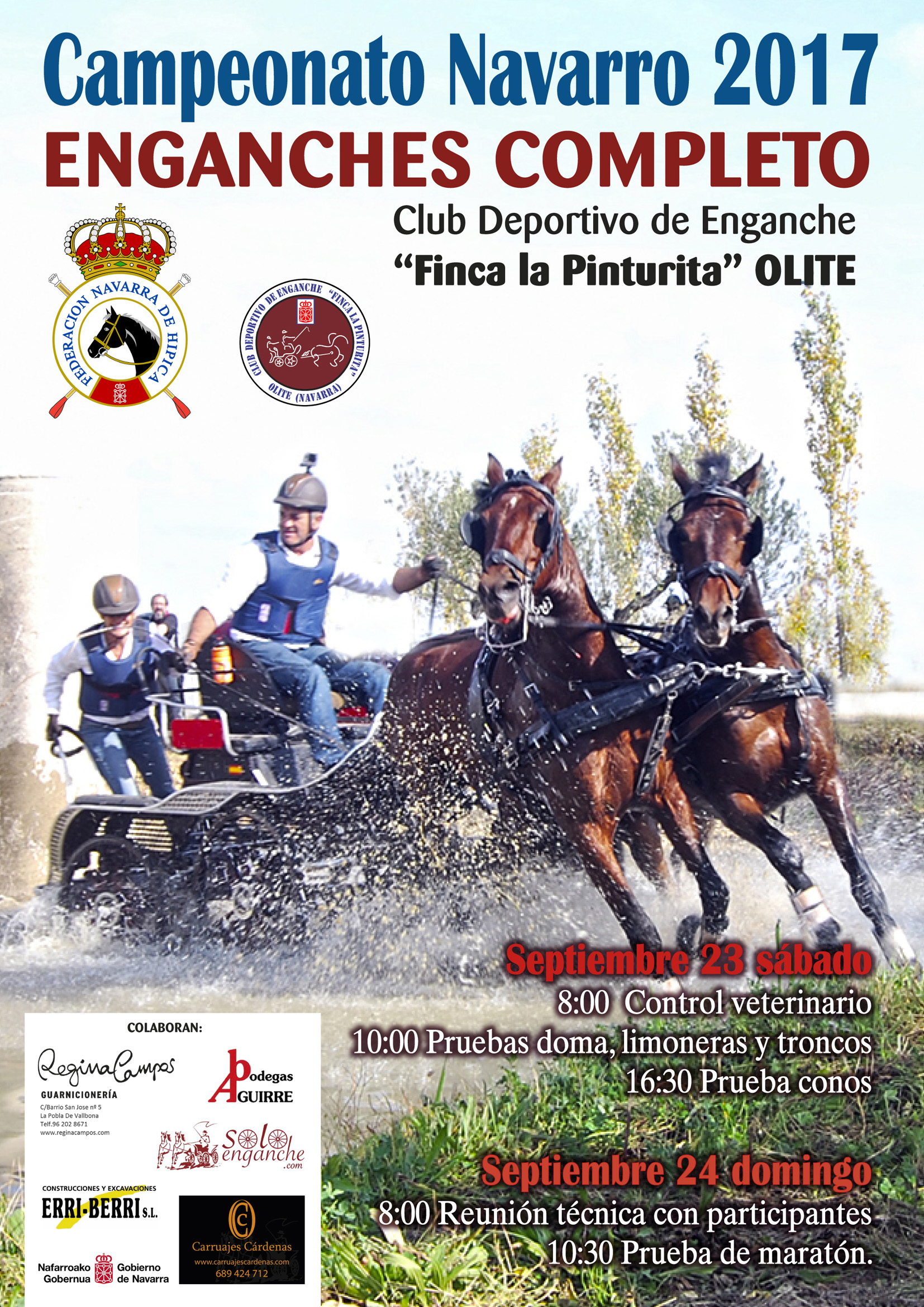 Campeonato Navarro Enganches Completo 23 y 24 de Septiembre en el Club Deportivo Enganches &quot;La Pinturita&quot; de Olite